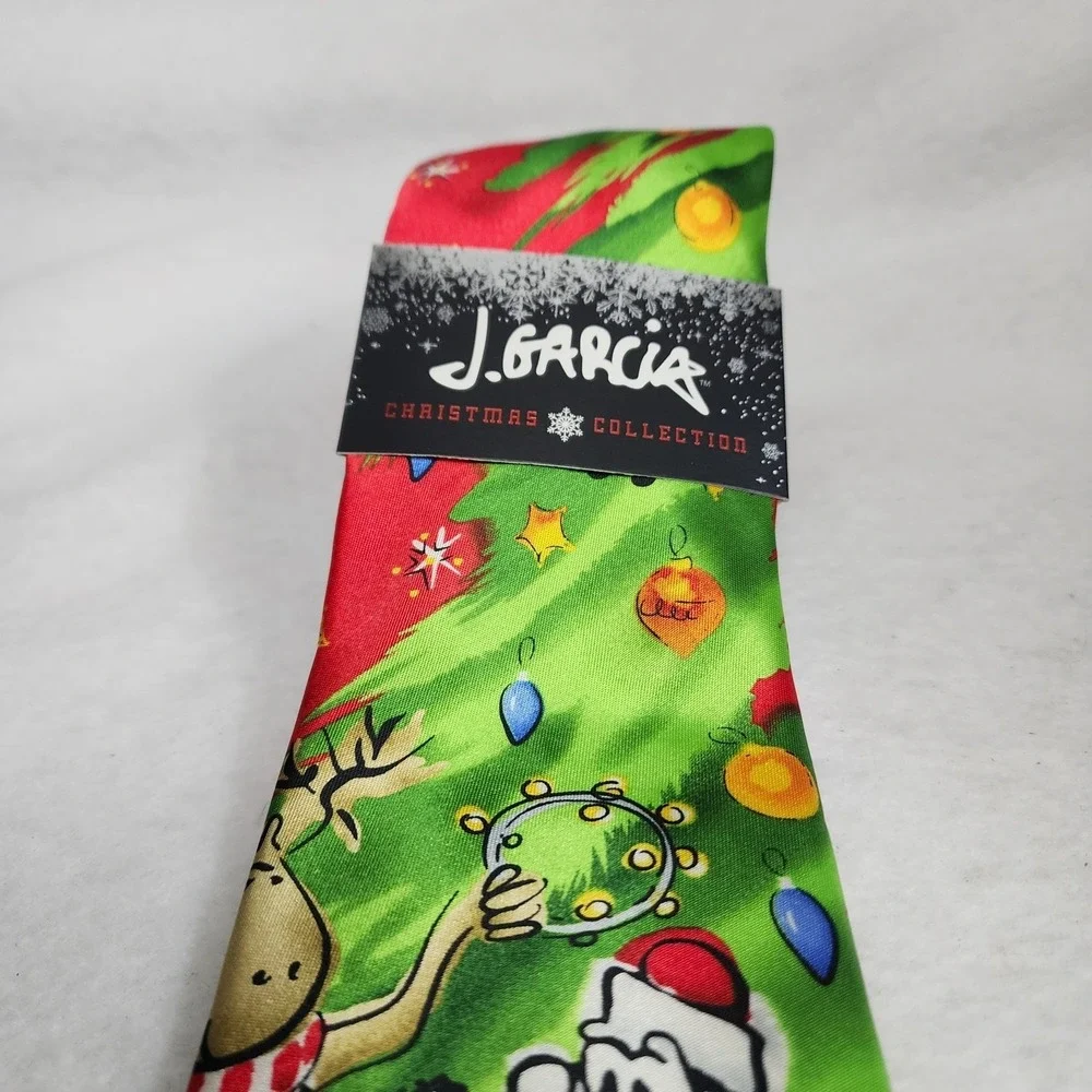 Jerry Garcia Merry Christmas Collection 60 Ties Mens Multi Santa Playing Guitar